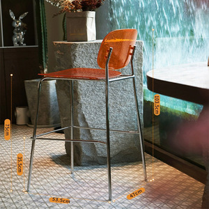 <span class=keywords><strong>Tabouret</strong></span> <span class=keywords><strong>de</strong></span> bar transparent moderne et minimaliste, <span class=keywords><strong>tabouret</strong></span> <span class=keywords><strong>haut</strong></span> <span class=keywords><strong>de</strong></span> designer nordique créatif, chaise en métal tendance <span class=keywords><strong>pour</strong></span> le commerce et les réseaux sociaux (Instagram) - Product Image 5