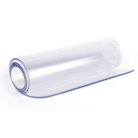 Nappe de table transparente en PVC, imperméable et résistante à l'huile, isolation en verre souple, 500~2200mm, traitement personnalisé, vente en gros