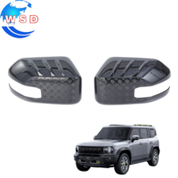 Coque de protection de rétroviseur latéral en ABS noir piano pour CHERY JETOUR T2 Traveller SUV tout-terrain – Accessoires de modification extérieure de voiture