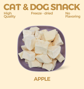 חטיפי פירות דל קלוריות איכותיים, חטיפים אורגניים לכלבים, תפוח מיובש בהקפאה בריא לכלבים - Product Image 6