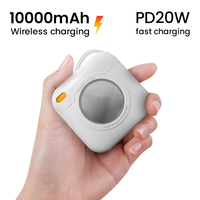 Mini Power Bank sans fil mignon 10000mAh PD 20W Charge rapide Affichage LED Vente directe d'usine Powerbank Magnétique