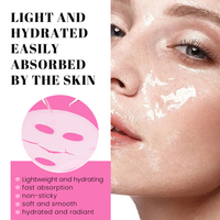 Soin du visage coréen personnalisé masque de nuit au collagène éclaircissant masque facial transparent à décoller masque de beauté en feuille de collagène rose hydrogel