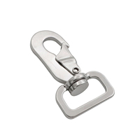 Mousqueton suédois robuste à rotation 360° en acier inoxydable pour laisse de chien et sangle, idéal pour l'équipement industriel et la quincaillerie.