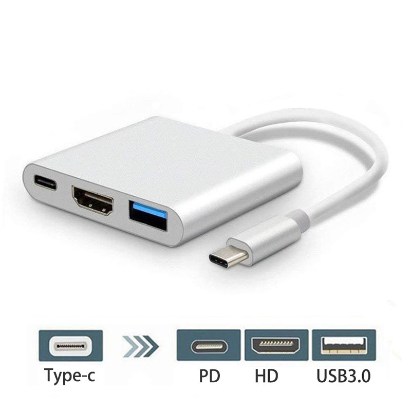 Station d'accueil 8 silver-3in1 (HDTV + PD + USB 3.0)
