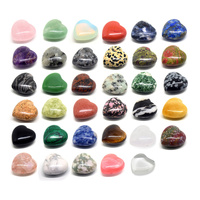 Hot Sales 25mm polierter Kristall Aventurin natürlicher Amethyst Herz schnitzen für DIY Anhänger Handwerk