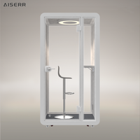 Usine Vente Amovible Amovible Insonorisé Bureau Pod Intérieur Mobile Moderne Cabine Insonorisée Travaillant Seule Personne Silencieux Pod
