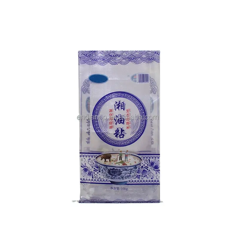 カスタムボップ印刷リサイクル可能なPP袋砂糖米飼料チャコール織りPPバッグ5kg 10kg 20kg 25kg