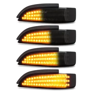 Luminária led de seta sequencial, lente de fumo, âmbar, luz lateral, para toyota corolla, avalon, prius c, scion im, espelho