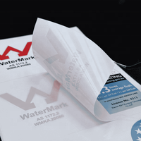 Étiquettes/autocollants personnalisés en papier couché certifié avec filigrane, autocollants imperméables avec indice d'étanchéité WELS pour la plomberie des toilettes
