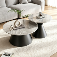 Nouvelle arrivée, table basse ronde minimaliste de luxe, table centrale moderne pour salon, adaptée aux appartements familiaux