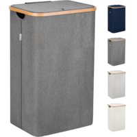 Cesto De Lavanderia De Bambu Com Tampa Cesta De Lavanderia Organizador De Roupas Sujas Produto De Armazenamento De Cesta De Armazenamento De Madeira