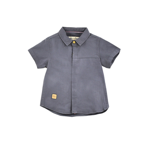 <span class=keywords><strong>Chemise</strong></span> à Manches Courtes pour Tout-Petit Garçon de 6 à 36 <span class=keywords><strong>Mois</strong></span>, <span class=keywords><strong>Chemise</strong></span> Unie en Tissu de Lin avec Boutons pour Enfants Garçons - Product Image 3