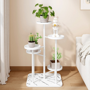 Support à fleurs créatif en métal avec pots, design circulaire autoportant pour la maison, le bureau, l'intérieur et le balcon - Product Image 2