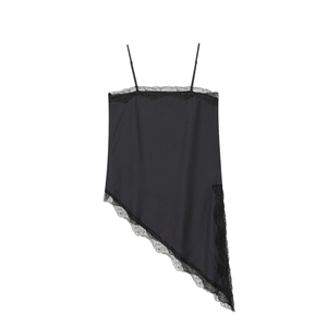 Camisola TAOP&ZA para Mujer, Nueva Colección 2025, Moderna y Versátil, Transpirable, Casual, con Encaje, Sin Mangas, con Estampado de Puntos, Dobladillo Asimétrico, 9479281 - Product Image 1