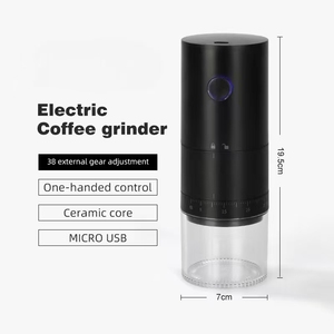 Portable Electric Coffee <b>Grinder</b> Stainless Steel Burr <b>Grinder</b> <b>Small</b> Coffee Equipment for Household & Outdoor Use - Product Image 3