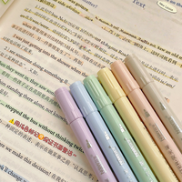 Stylo marqueur double pointe, surligneur fluorescent, couleur Morandi, ensemble de marqueurs pour étudiants, stylo grande capacité