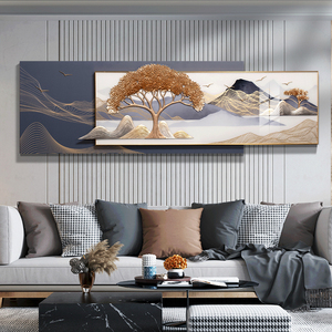 Handmade Hiện Đại Thủy Tinh Sơn Tường Nghệ Thuật Đầy Màu Sắc Trừu Tượng Vải Dầu 3 Mảnh Không Khung Hdf Cho Trang Chủ Trang Trí Cảnh Quan - Product Image 3