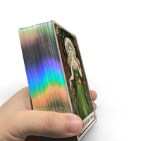 Tarot personnalisé pour adultes à bords dorés argent/or prédictif OEM prix d'usine papier d'impression Tarot 78 cartes Deck avec guide