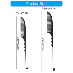 Peigne de coiffure professionnel en plastique antistatique à queue de rat, peigne de coupe de cheveux de haute qualité pour barbier et tresses - Product Image 4