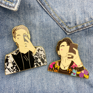 Nhà Máy Trung Quốc Nhà Máy Bán Buôn Thiết Kế Mới Mạ Vàng Phù Hiệu Tùy Chỉnh Anime Thần Tượng Cứng Men Ve Áo Pins Chất Lượng Cao - Product Image 5