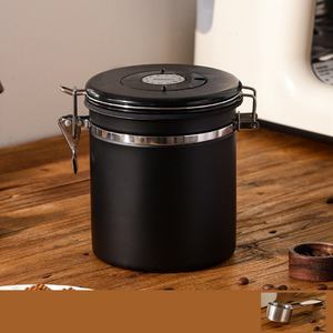 304 calda <span class=keywords><strong>in</strong></span> acciaio inox ha sigillato il <span class=keywords><strong>barattolo</strong></span> di conservazione del chicco di caffè con cucchiaio valvola di scarico <span class=keywords><strong>barattolo</strong></span> di conservazione della data - Product Image 5