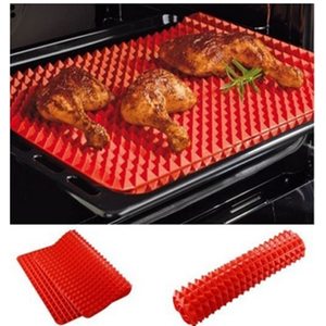 Sartén antiadherente de silicona con forma de pirámide roja para hornear, herramientas de cocina, alfombrilla de silicona personalizada para barbacoa - Product Image 3