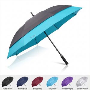 Golf-style Automatic Waterproof Wind-Resistant <b>Large</b> Size Reinforced Non-rotatable Straight Handle <b>Umbrella</b> Promotional - Product Image 3