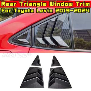Para Toyota Levin 2019-2024: Kit de embellecedores de ventana trasera triangular tipo aleta de tiburón, cubierta de embellecedor de ventana de ventilación lateral trasera, pieza de modificación. - Product Image 1