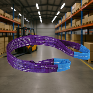 Eslinga Plana Fervi de Poliéster de Color, 2 m de Longitud, Uso Pesado en Logística y Almacenes - Product Image 3