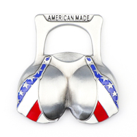 Ouvre-bouteille de bière en métal personnalisé avec logo en alliage de zinc, souvenir de plage, femme sexy en bikini, aimant de réfrigérateur