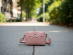 Sac pour appareil photo pour femme en microfibre et cuir synthétique, fermeture éclair, portable, rangement numérique, style tendance MT-220324 - Product Image 2