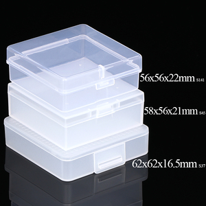 กล่องพลาสติกใสทรงสี่เหลี่ยมเล็ก SUNSHING พร้อมฝาปิดแบบมีบานพับ กล่องเก็บลูกปัดใสคุณภาพพรีเมียม กล่องจัดระเบียบชิ้นส่วนขนาดเล็ก - Product Image 3