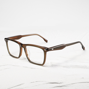 Men's Rectangle Full Rim <b>Eyeglasses</b> Solid Color Anti-Uv Resin Lens Vision Correction <b>Frames</b> for Adults - Product Image 4