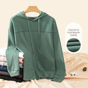 Sudadera con Capucha de Mujer, Tejida, de Forro Polar, con Logotipo Personalizado, 220G, de Alta Calidad, Estilo Holgado con Hombros Caídos, con Cordones, Colorida, Gran Venta - Product Image 4