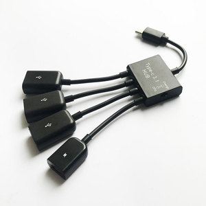 Nhà máy cung cấp trực tiếp Type-C OTG một kéo bốn-<span class=keywords><strong>usb</strong></span> <span class=keywords><strong>2</strong></span>.<span class=keywords><strong>0</strong></span> <span class=keywords><strong>HUB</strong></span> với cổng cung cấp điện cho điện thoại di động & máy tính bảng trong kho - Product Image 4