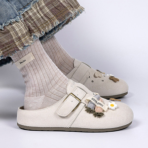Lindas Zapatillas Tipo <span class=keywords><strong>Boston</strong></span> para Mujer, Sandalias <span class=keywords><strong>Birkenstock</strong></span> con Hebilla, Mules Casuales para Exteriores, Chanclas de Playa Cómodas con Suela de PVC, Zapatos para Dama - Product Image 3