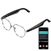 Lunettes intelligentes légères AI, lunettes de soleil, petite monture, appels téléphoniques, lecture de musique, haut-parleur, multi-langues, en temps réel, lunettes intelligentes compactes