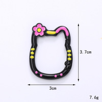 Anneau de chat en métal multicolore Fermoir à ressort Mousqueton Porte-clés Crochet Chaîne de chien Diy Bijoux Boucle Connecteur Fournitures