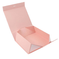 Boîte cadeau pliable en carton recyclable avec logo imprimé en relief, personnalisée pour vêtements et chaussures, avec fermeture magnétique et doublure en éponge