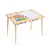Poubelle de table sensorielle moderne pour enfants stockage sensoriel de l'eau de marée en bois pour salle à manger chambre cuisine maison bureau hôtel utilisation