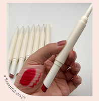 Crayon de maquillage 2 en 1 à double extrémité pigmenté longue durée Logo Oem Vegan Matte Waterproof Lipstick Lip Liner