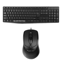 En stock : Ensemble clavier et souris USB filaire pour ordinateurs de bureau et portables ; Modèle G1000, design ergonomique et étanche