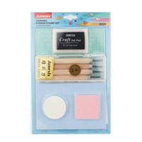 Kit de tallado de sellos de goma DIY para principiantes, bloque de goma despegable, set de materiales básicos para manualidades, suministro de fábrica