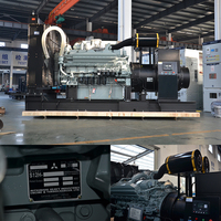 Générateur diesel Mitsubishi S12H-PTA 800 kW 1000 kVA, modèle à cadre ouvert ou type silencieux en conteneur 20HQ, dernier exemplaire disponible
