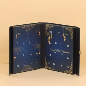 Personalizzato 30 24 giorni Kalender conto alla rovescia arabo Ramadan legno Mubarak Eid sorpresa Fidget Avent calendario confezione regalo per ragazze ragazzi bambini