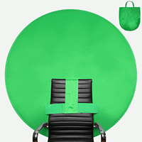 Grand fond vert chromakey portable de 75 cm pour webcam, idéal pour les vidéos et les séances photo