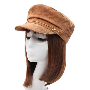 Gorro de Pana con Visera, Unisex, Color Sólido, Casual, Primavera-Otoño, 56-58CM, Transpirable, de Algodón - Product Image 4