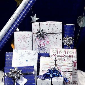 Factory <b>Christmas</b> Gift Wrapping Paper Metallic Paper 43*300 cm ChristmasPaper Packaging - Product Image 5