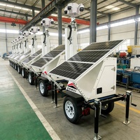 Remolque de Vigilancia con Cámara Solar de Excelente Calidad, Remolque Portátil con Cámara de Vigilancia Solar para Centro Logístico