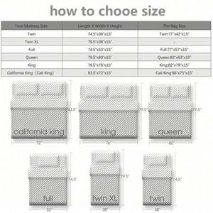 Sac de rangement pour matelas sur mesure avec fermeture éclair robuste Funda De Colchon - Product Image 2